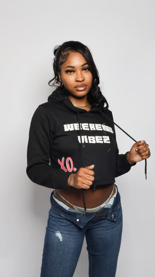 XO cropped hoodie